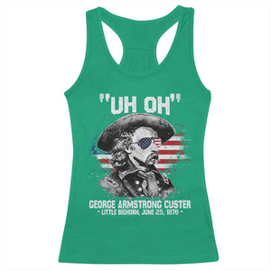 Uh Oh George Armstrong Custer Little Bighorn Racerback Tank Top Vintage American Flag June 25 1876