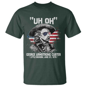 Uh Oh George Armstrong Custer Little Bighorn T Shirt Vintage American Flag June 25 1876