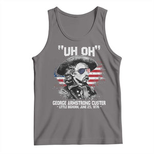 Uh Oh George Armstrong Custer Little Bighorn Tank Top Vintage American Flag June 25 1876