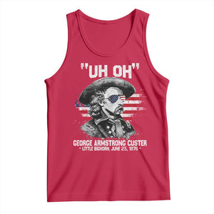Uh Oh George Armstrong Custer Little Bighorn Tank Top Vintage American Flag June 25 1876