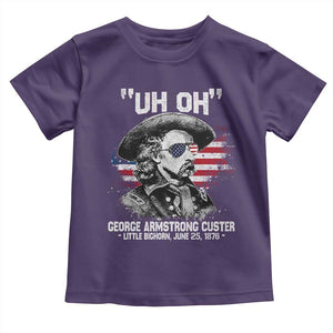 Uh Oh George Armstrong Custer Little Bighorn Toddler T Shirt Vintage American Flag June 25 1876