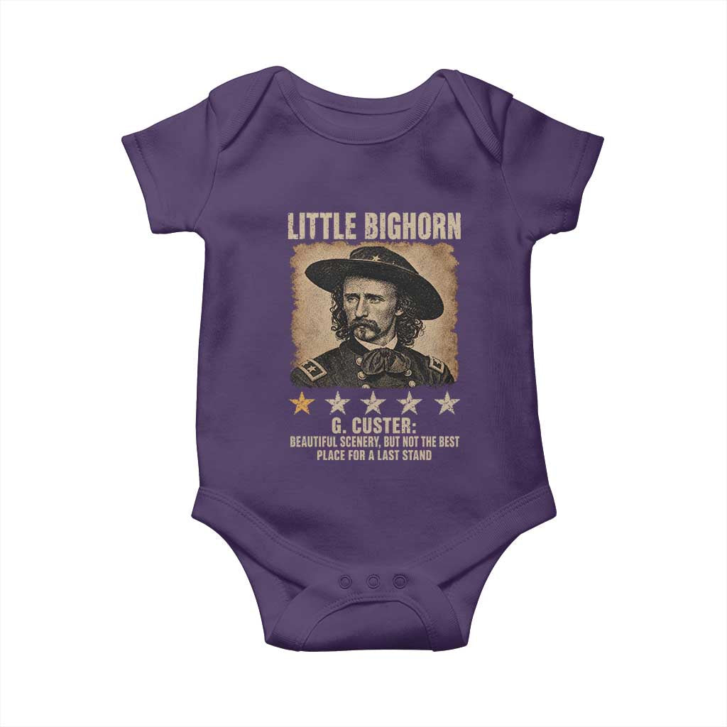 George Armstrong Custer Battle of the Little Bighorn Baby Onesie Beautiful Scenery But Not The Best Place For A Last Stand