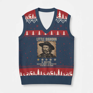 George Armstrong Custer Battle of the Little Bighorn V-Neck Knit Sweater Vest Beautiful Scenery But Not The Best Place For A Last Stand