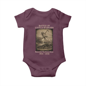 Battle of Little Bighorn 150 Year Anniversary 1876 2026 Baby Onesie Remember The Greasy Grass Native American