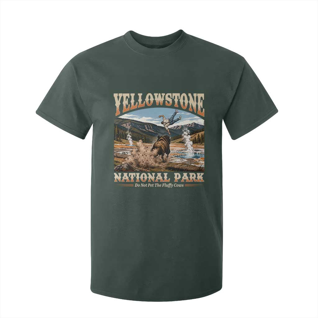Yellowstone National Park Do Not Pet The Fluffy Cows T Shirt For Kid