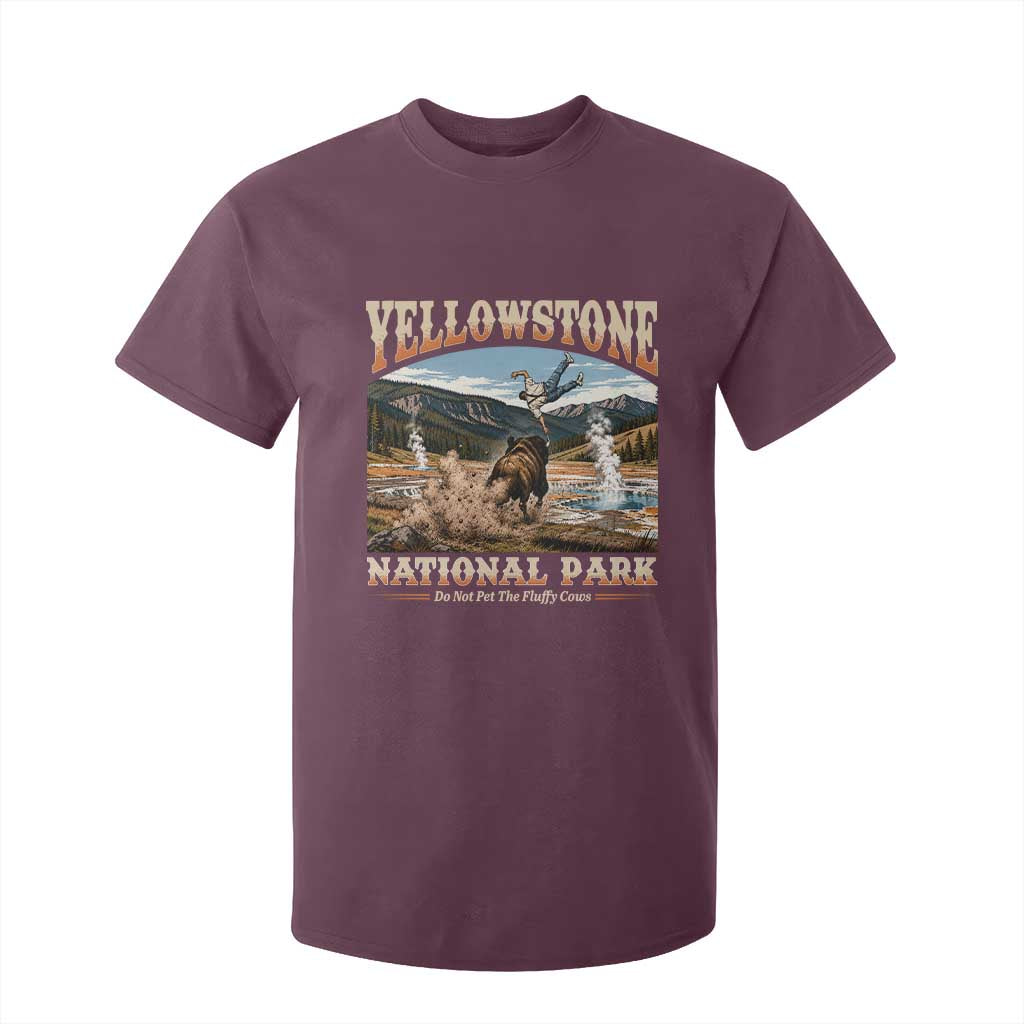 Yellowstone National Park Do Not Pet The Fluffy Cows T Shirt For Kid