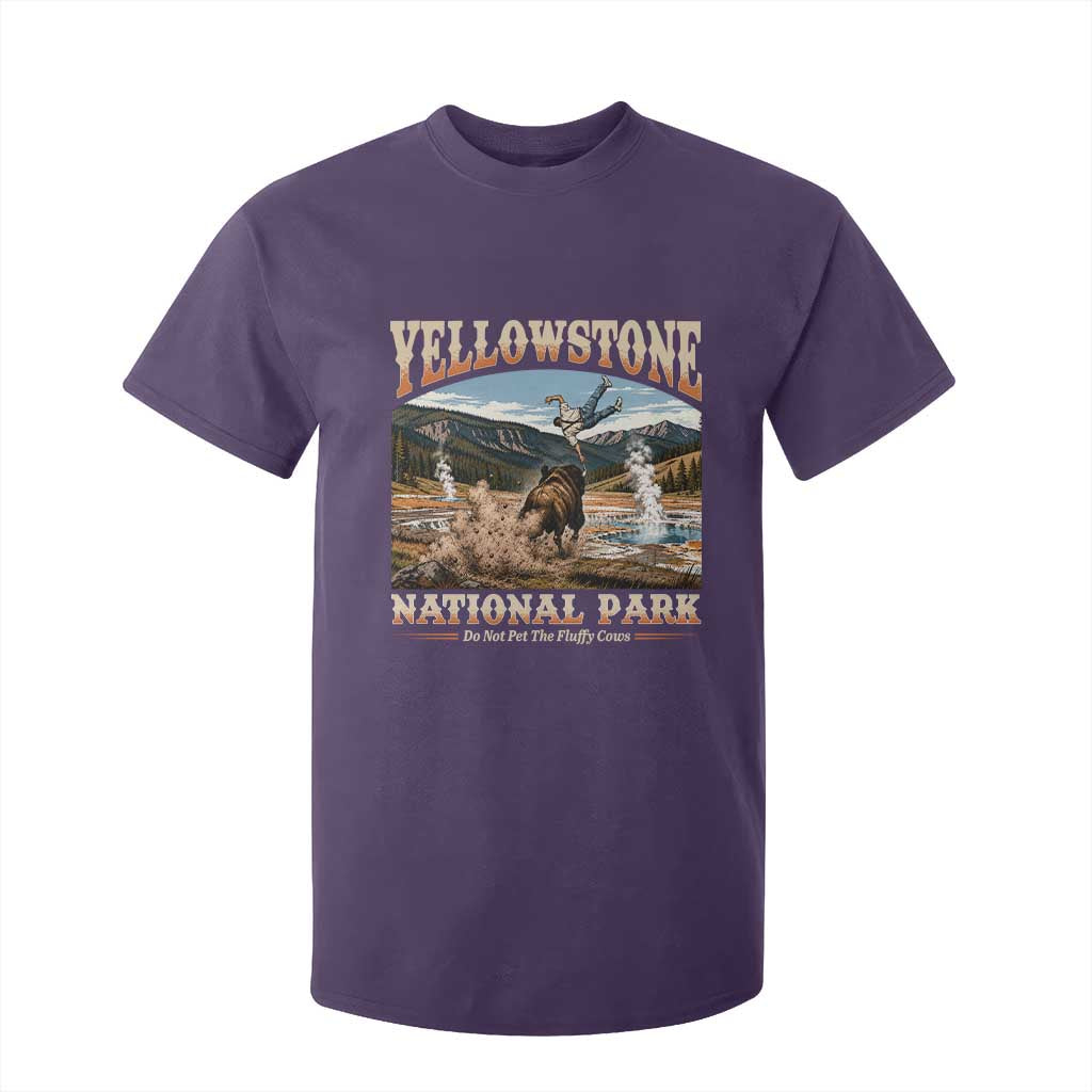 Yellowstone National Park Do Not Pet The Fluffy Cows T Shirt For Kid