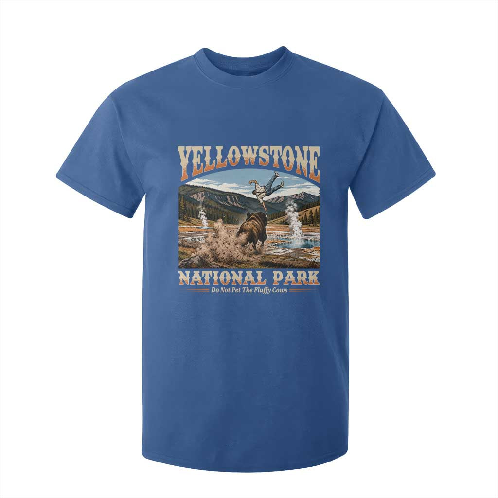Yellowstone National Park Do Not Pet The Fluffy Cows T Shirt For Kid