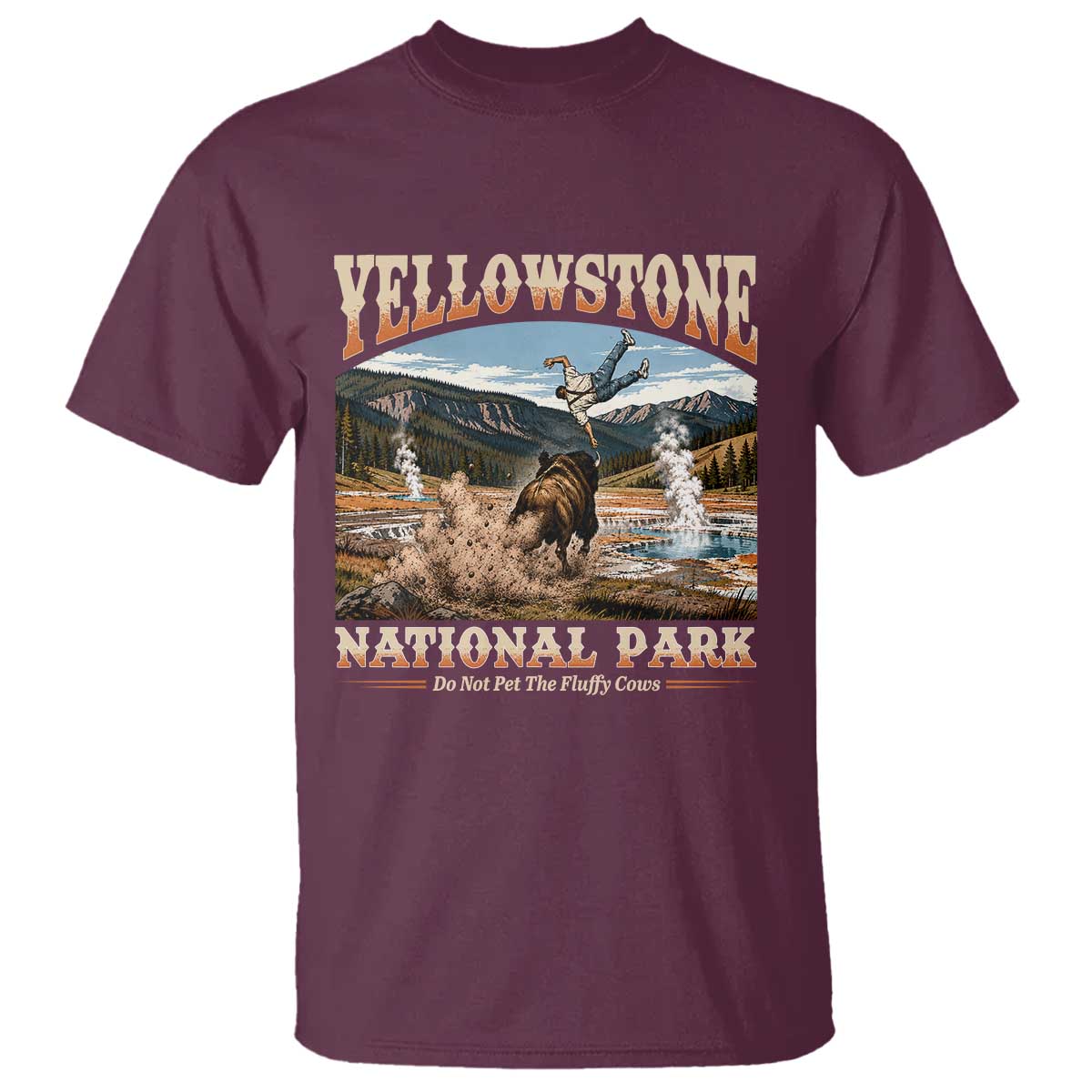 Yellowstone National Park Do Not Pet The Fluffy Cows T Shirt