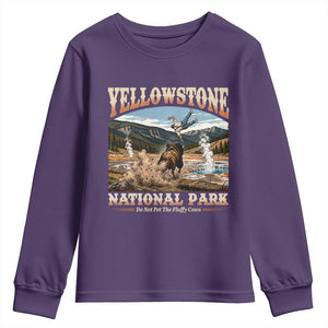 Yellowstone National Park Do Not Pet The Fluffy Cows Youth Sweatshirt