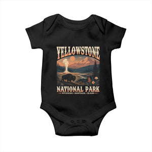Yellowstone National Park Wyoming Montana Idaho Baby Onesie Vintage Bison Geyser