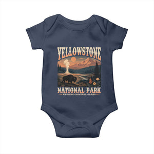 Yellowstone National Park Wyoming Montana Idaho Baby Onesie Vintage Bison Geyser