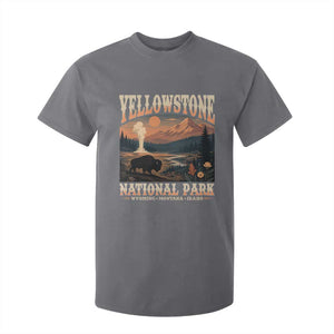 Yellowstone National Park Wyoming Montana Idaho T Shirt For Kid Vintage Bison Geyser
