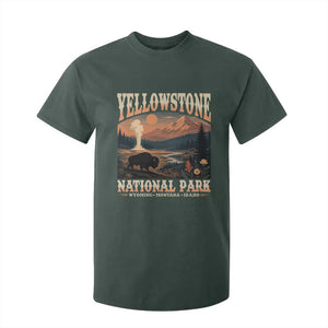 Yellowstone National Park Wyoming Montana Idaho T Shirt For Kid Vintage Bison Geyser