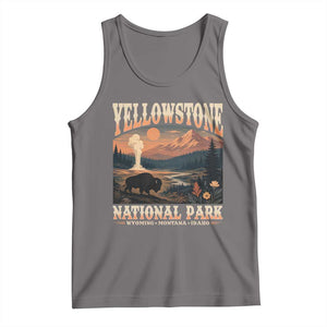 Yellowstone National Park Wyoming Montana Idaho Tank Top Vintage Bison Geyser