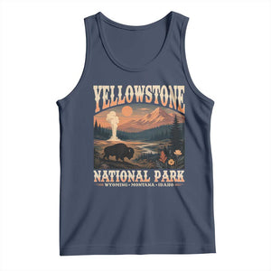 Yellowstone National Park Wyoming Montana Idaho Tank Top Vintage Bison Geyser