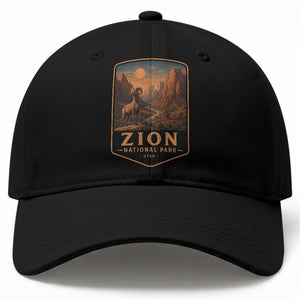 Zion National Park Baseball Cap Vintage The Narrows Utah Bighorn Sheep