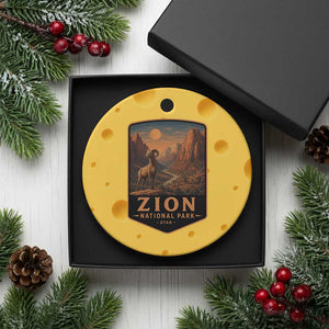 Zion National Park Ceramic Ornament Vintage The Narrows Utah Bighorn Sheep