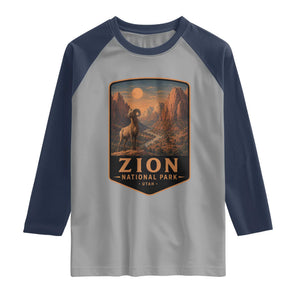 Zion National Park Raglan Shirt Vintage The Narrows Utah Bighorn Sheep