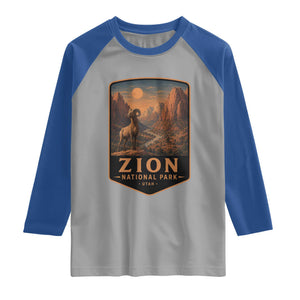 Zion National Park Raglan Shirt Vintage The Narrows Utah Bighorn Sheep