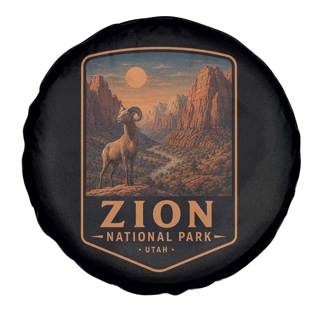 Zion National Park Spare Tire Cover Vintage The Narrows Utah Bighorn Sheep