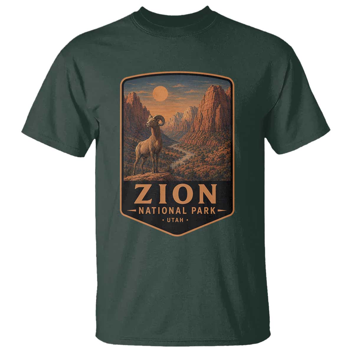 Zion National Park T Shirt Vintage The Narrows Utah Bighorn Sheep