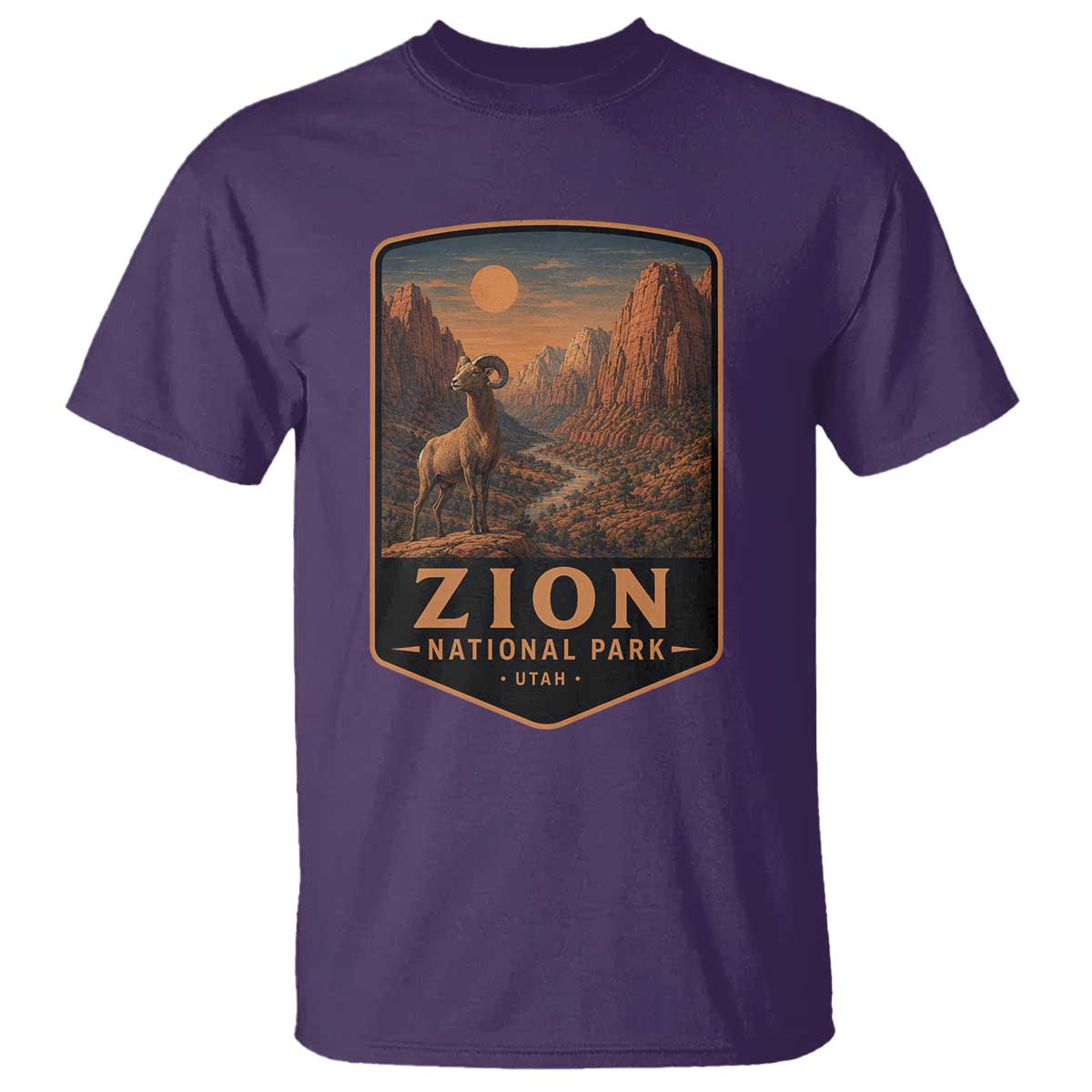 Zion National Park T Shirt Vintage The Narrows Utah Bighorn Sheep