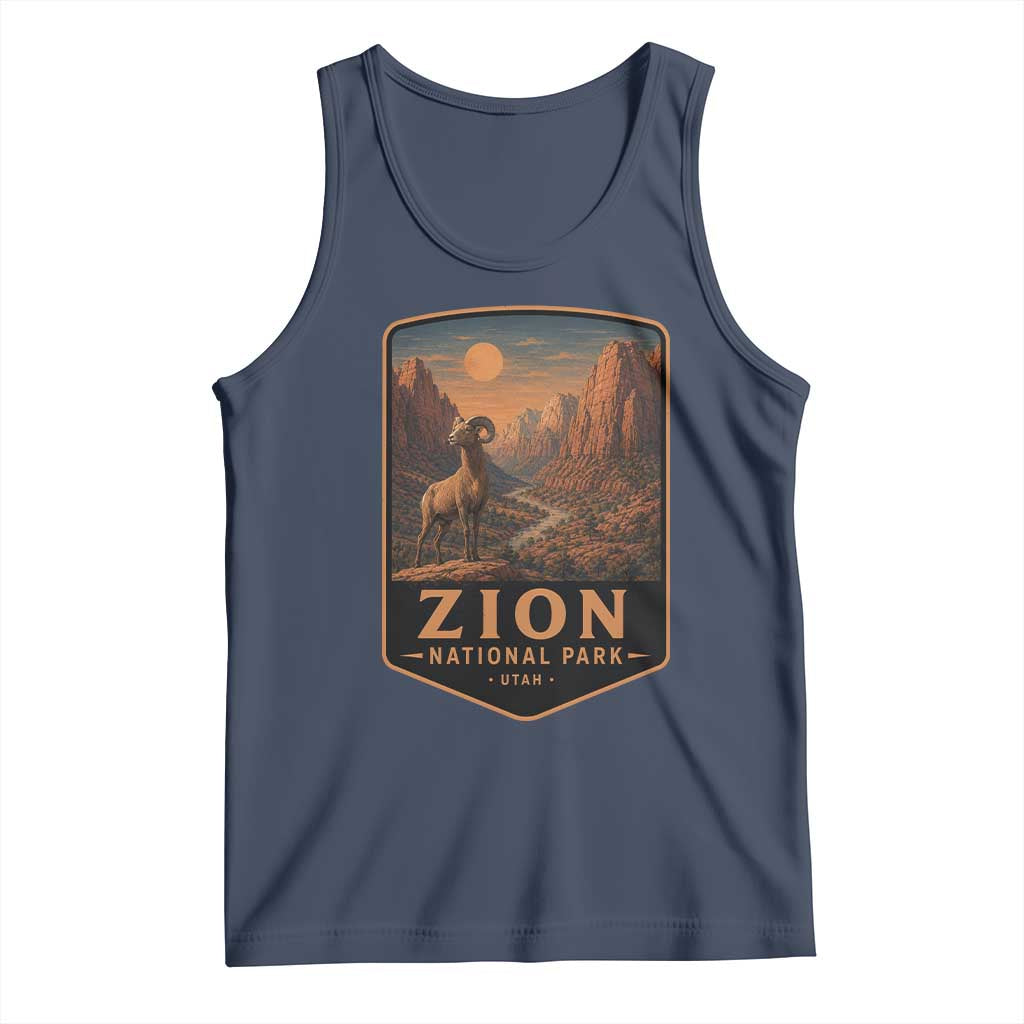 Zion National Park Tank Top Vintage The Narrows Utah Bighorn Sheep