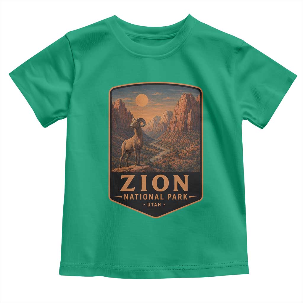 Zion National Park Toddler T Shirt Vintage The Narrows Utah Bighorn Sheep