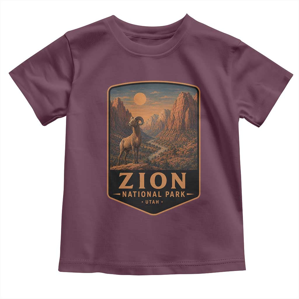 Zion National Park Toddler T Shirt Vintage The Narrows Utah Bighorn Sheep