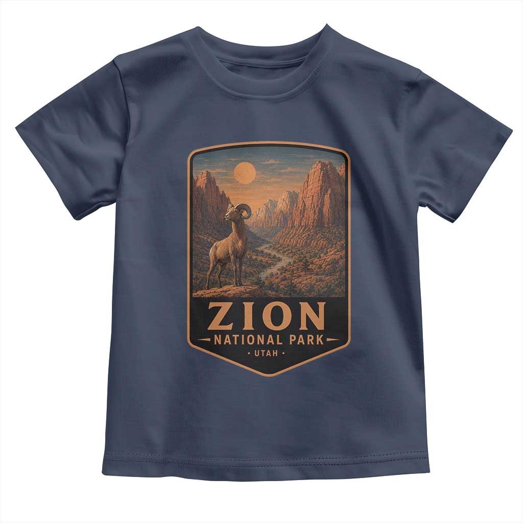 Zion National Park Toddler T Shirt Vintage The Narrows Utah Bighorn Sheep