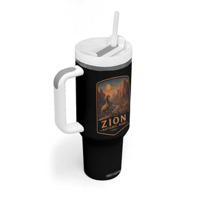 Zion National Park Tumbler With Handle Vintage The Narrows Utah Bighorn Sheep