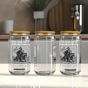 I Am Not Old I Am Middle Aged Glass Can Medieval Knight Riding Raccoon Funny Ren Faire
