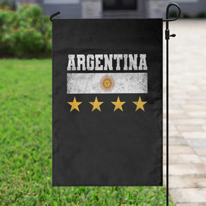 Argentina Champions 2026 4th Star Garden Flag Vintage Sol De May and Stripes