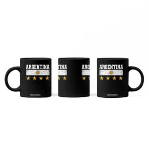 Argentina Champions 2026 4th Star Coffee Mug Vintage Sol De May and Stripes