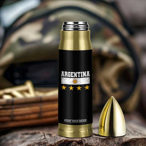Argentina Champions 2026 4th Star Bullet Tumbler Vintage Sol De May and Stripes