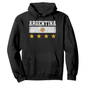Argentina Champions 2026 4th Star Hoodie Vintage Sol De May and Stripes