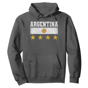 Argentina Champions 2026 4th Star Hoodie Vintage Sol De May and Stripes