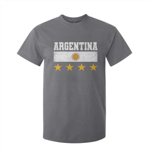 Argentina Champions 2026 4th Star T Shirt For Kid Vintage Sol De May and Stripes