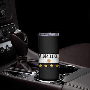 Argentina Champions 2026 4th Star Skinny Tumbler Vintage Sol De May and Stripes