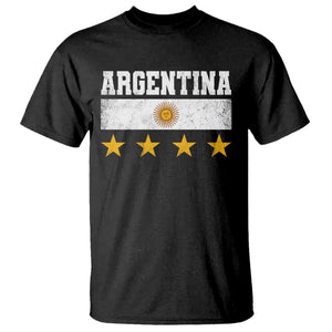 Argentina Champions 2026 4th Star T Shirt Vintage Sol De May and Stripes