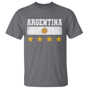 Argentina Champions 2026 4th Star T Shirt Vintage Sol De May and Stripes