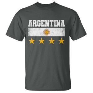 Argentina Champions 2026 4th Star T Shirt Vintage Sol De May and Stripes