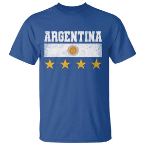 Argentina Champions 2026 4th Star T Shirt Vintage Sol De May and Stripes