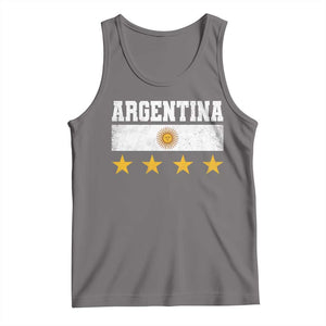 Argentina Champions 2026 4th Star Tank Top Vintage Sol De May and Stripes