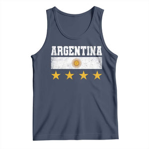 Argentina Champions 2026 4th Star Tank Top Vintage Sol De May and Stripes