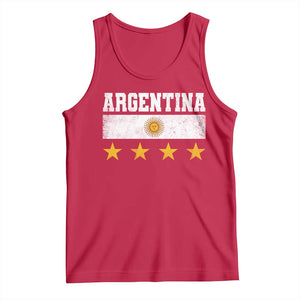Argentina Champions 2026 4th Star Tank Top Vintage Sol De May and Stripes