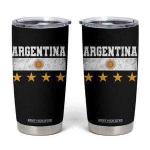Argentina Champions 2026 4th Star Tumbler Cup Vintage Sol De May and Stripes