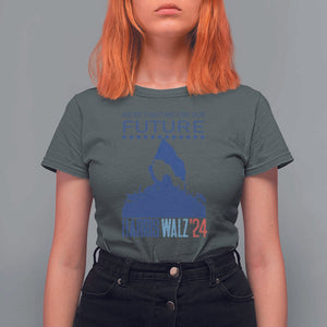 Harris Walz'24 T Shirt For Women We're Fighting For Our Future Women's Right TS11 Dark Heather Print Your Wear