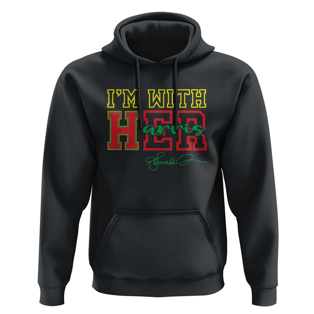 Harris Supporter Hoodie I'm With Her Kamala Harris Political Election 2024 TS11 Black Print Your Wear